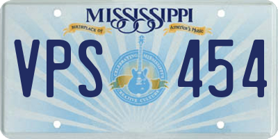 MS license plate VPS454