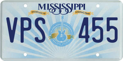 MS license plate VPS455