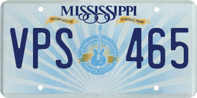 MS license plate VPS465