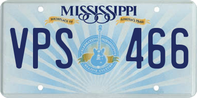 MS license plate VPS466