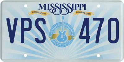 MS license plate VPS470