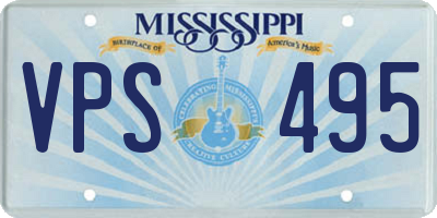 MS license plate VPS495