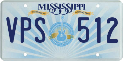 MS license plate VPS512