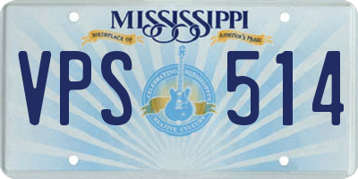 MS license plate VPS514