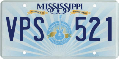MS license plate VPS521