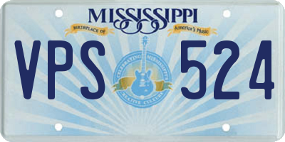 MS license plate VPS524
