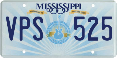MS license plate VPS525