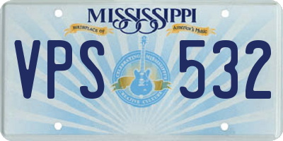 MS license plate VPS532