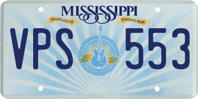 MS license plate VPS553