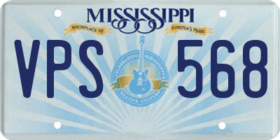 MS license plate VPS568