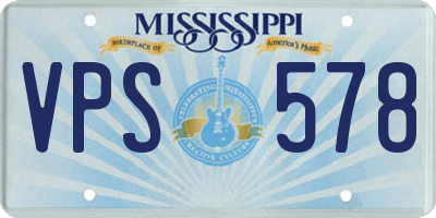 MS license plate VPS578