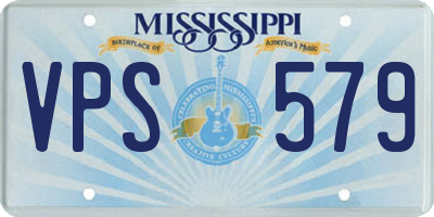 MS license plate VPS579