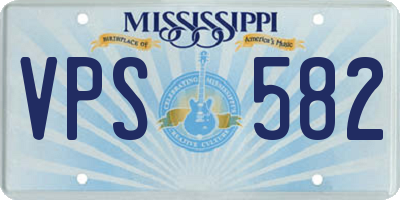 MS license plate VPS582
