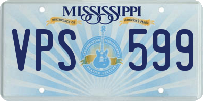 MS license plate VPS599
