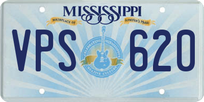 MS license plate VPS620