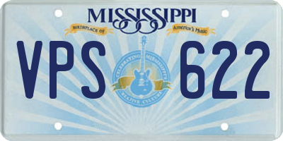 MS license plate VPS622