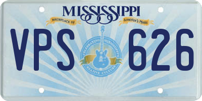 MS license plate VPS626