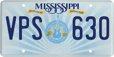 MS license plate VPS630