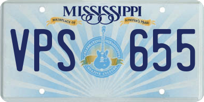 MS license plate VPS655