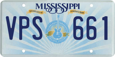 MS license plate VPS661