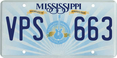 MS license plate VPS663