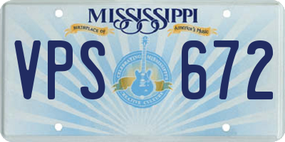 MS license plate VPS672