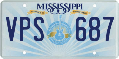 MS license plate VPS687