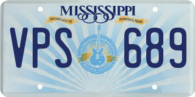 MS license plate VPS689