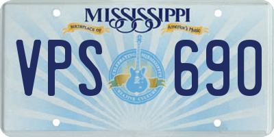 MS license plate VPS690