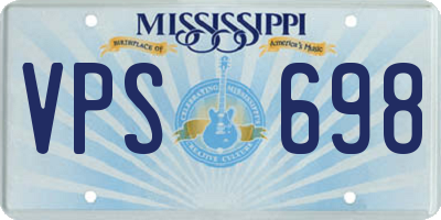 MS license plate VPS698