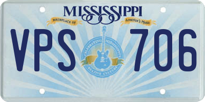 MS license plate VPS706