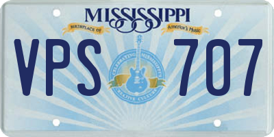 MS license plate VPS707