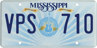 MS license plate VPS710