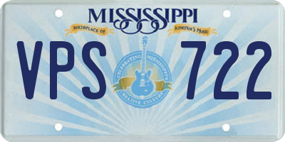 MS license plate VPS722