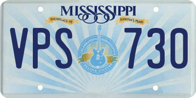 MS license plate VPS730
