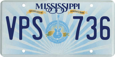 MS license plate VPS736