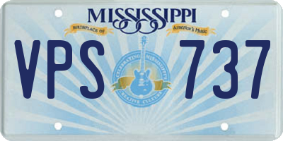 MS license plate VPS737