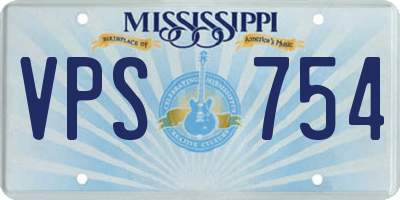 MS license plate VPS754