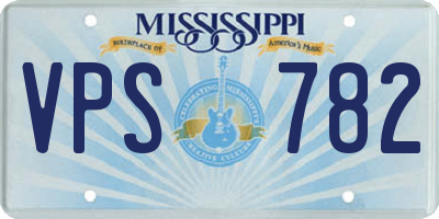 MS license plate VPS782