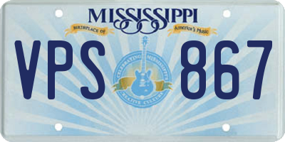 MS license plate VPS867