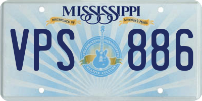 MS license plate VPS886