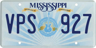 MS license plate VPS927
