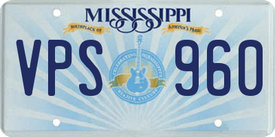 MS license plate VPS960