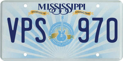 MS license plate VPS970