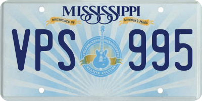 MS license plate VPS995