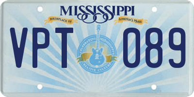 MS license plate VPT089