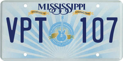 MS license plate VPT107