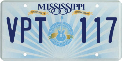 MS license plate VPT117