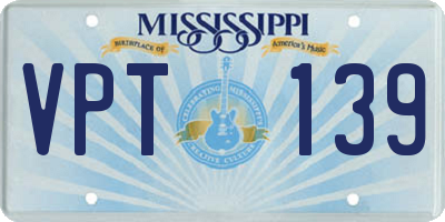 MS license plate VPT139