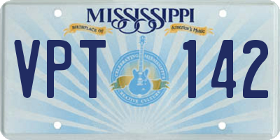 MS license plate VPT142